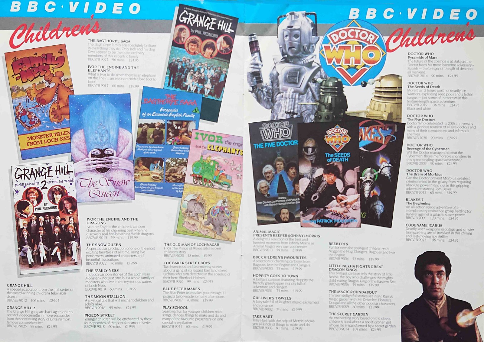 Other pages of catalogue BBC Video catalogue 1985